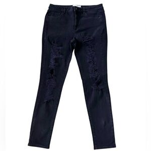 Rachel Rachel Roy | Deconstructed Icon Skinny Jeans Size 30 Black